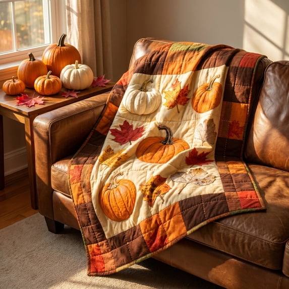 Nkmbld Fall Blanket for Couch, Soft Lightweight Decorative Blankets for Chair Sofa Bed Camping, Halloween Harvest Gifts for Women