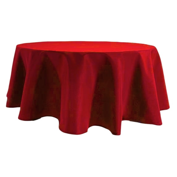 Nkmbld Farmhouse Table Cover 70 Inches Round Tablecloths Suitable for Wedding, Outdoor Picnic, Parties, Red