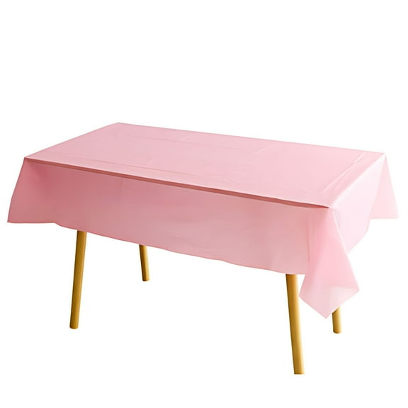 Nkmbld Farmhouse Tablecloth Disposable Solid Color Water Proof and Oil-Proof Tablecloth for Wedding, Kitchen, Outdoor Picnic, Party, Pink