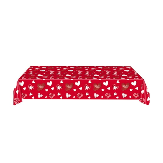 Nkmbld Farmhouse Tablecloth Rectangular Waterproof Sturdy Tablecloth Wipeable Washable Tablecloth for Kitchen and Dining Room, Red