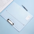 thumbnail image 1 of Nkmbld File Folder Letter Size for Office, Singles A3 File Folder Plastic Document Holders with Clip for Exam Papers Office Storage Portfolio, Blue, 1 of 8
