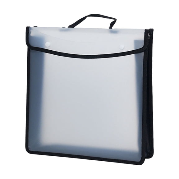 Nkmbld File Folder Letter Size for Office, Thickened Office File Folder Organizer Large Capacity Exam Paper Storage Bag with Handle, Black