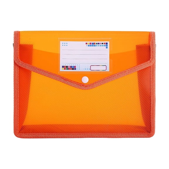Nkmbld File Folders Letter Size, Folder Board Thickened Writing Board Color Clip Folder, Business Document Bag Briefcase Waterproof Fabric, Orange