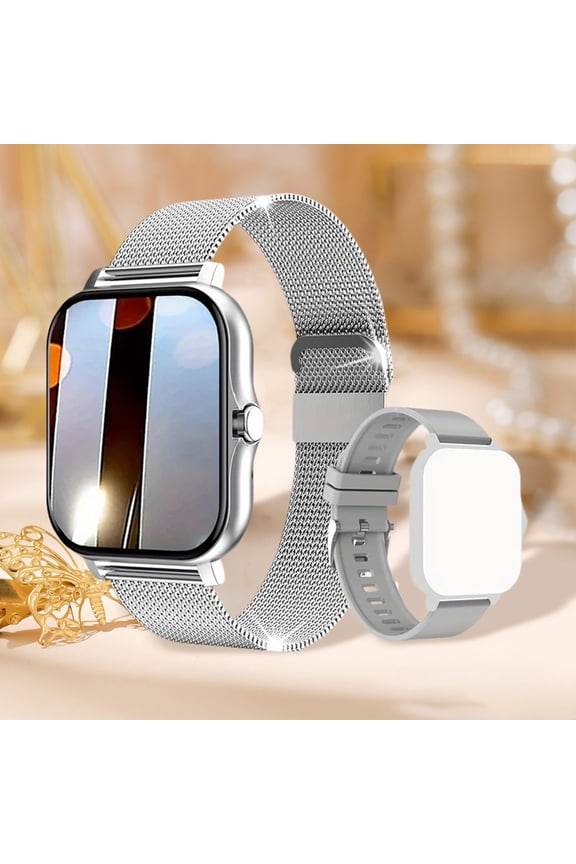 Fitness Watches for Women Full Waterproof Smartwatch Fitness with Call Answering/Calling FunctionDual Straps Included, Multicolor