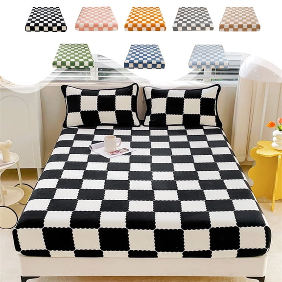 Nkmbld Fitted Sheet Protective Cover for Bed Mattress Pocket Fitted Sheet Breathable Non Slip, Twin, Black