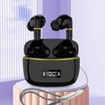 thumbnail image 1 of Nkmbld Portable Bluetooth Headphones, Wired Bluetooth Earphones, Digital Display, Battery Life, Bluetooth 5.3 Ear Bluetooth Earphones, Black, 1 of 8