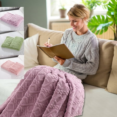 Nkmbld Fleece Throw Blanket 28*39" Super Soft Warm Solid Warm Fleece Blanket Throw Rug Sofa Bedding