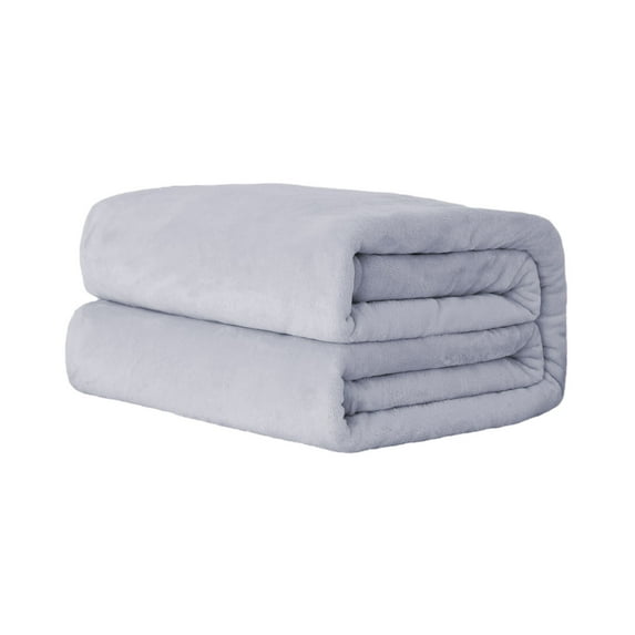 Nkmbld Fleece Throw Blanket for Bed, Corals Velvet Blanket Solid Color Super Soft Air Conditioning Fleece Blanket for Sofa Bedroom Living Room, Gray