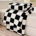 thumbnail image 1 of Nkmbld Fleece Throw Blanket for Couch, Plain Color Flannel Blanket Winter Warm Velvet Conditioning Blanket for Sofa, Bedroom and Living Room, Black, 1 of 8