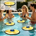 thumbnail image 1 of Nkmbld Floating Drink Holder Floating Coaster Pool Drink Holder Beverage Float Cup Holder with Rope for Pool Party Hot Tub Outdoor Water Fun, 1 of 8