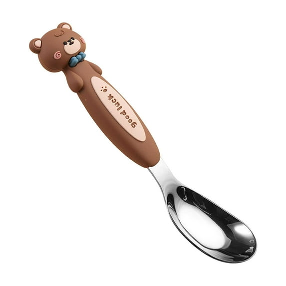Nkmbld Food-Grade Spoons Cartoons Ingot Stainless Steel Spoon, Dishwasher Safe, Using for Home, Kitchen or Restaurant, Multicolor