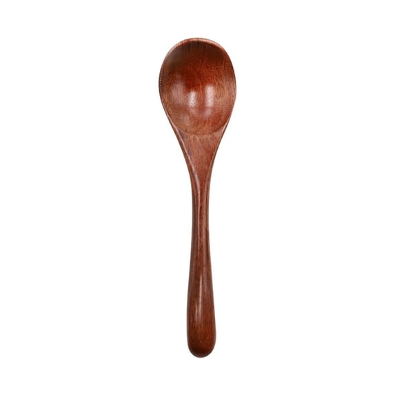 Nkmbld Food-Grade Wooden Soup Spoon Household Wooden Salad Spoons Long Handle Exquisite Spoon, Using for Home, Kitchen or Restaurant, Multicolor