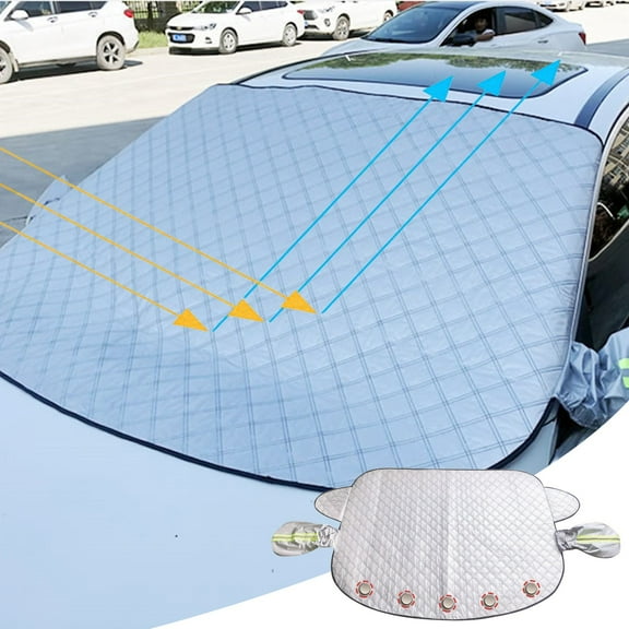 Nkmbld Front Windshield Sun Shade Thermal Insulation Umbrella Snow Shield Prevention Car Hood Curtain Sun Shield 148x116