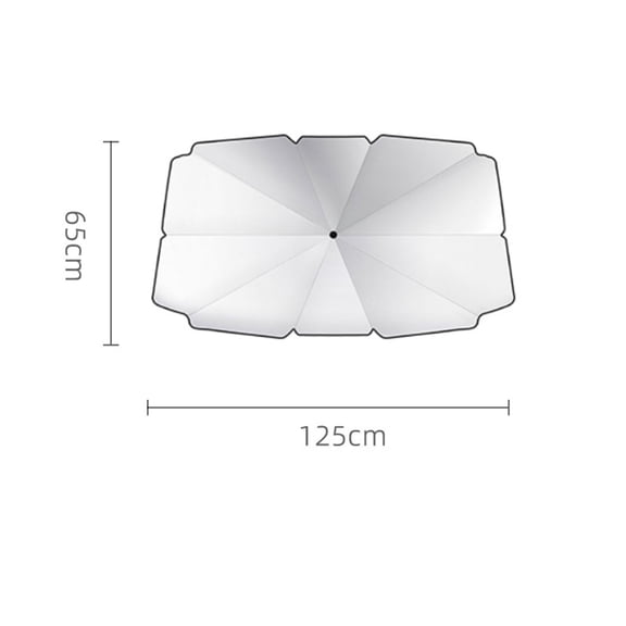 Nkmbld Front Windshield Sun Shade Umbrella Protection Heat Insulation Foldable Sun Shade Sun Visor Full Cover Sun Shade for Most Vehicles 125*65cm