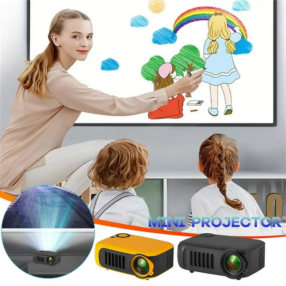 Nkmbld Full HD Portable Mini Projector, Smart Projector with Built in Apps Outdoor Movie Projector with WiFi and Bluetooth for Home Theater Upgrade