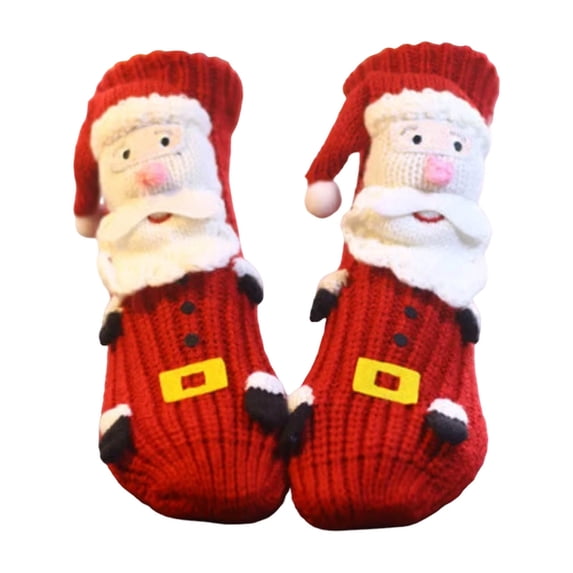 Nkmbld Funny Christmas Fuzzy Socks for Women, Colorful Warm Fluffy Socks New Year Gifts Winter Thermal Cozy Coral Fleece Xmas Knit Socks for Indoor