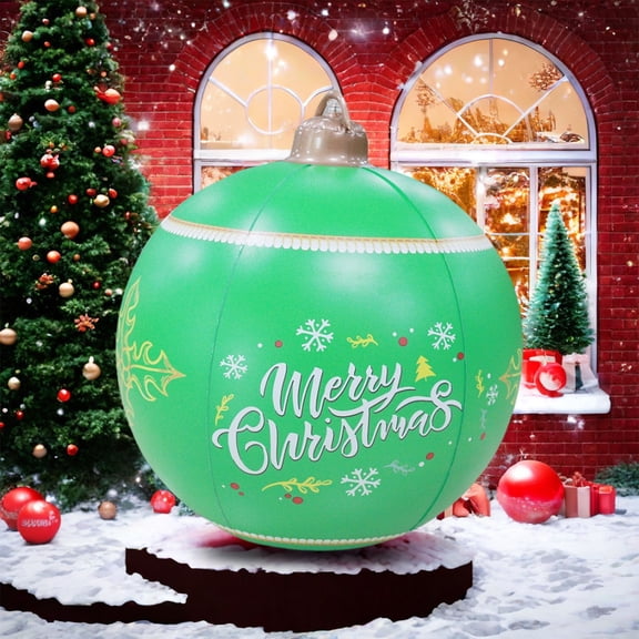 Nkmbld Giant Inflatable Christmas Balls with Balloon Pump,Outdoor Patio Christmas Decorations Festive Pendants Inflatable Balloons Props