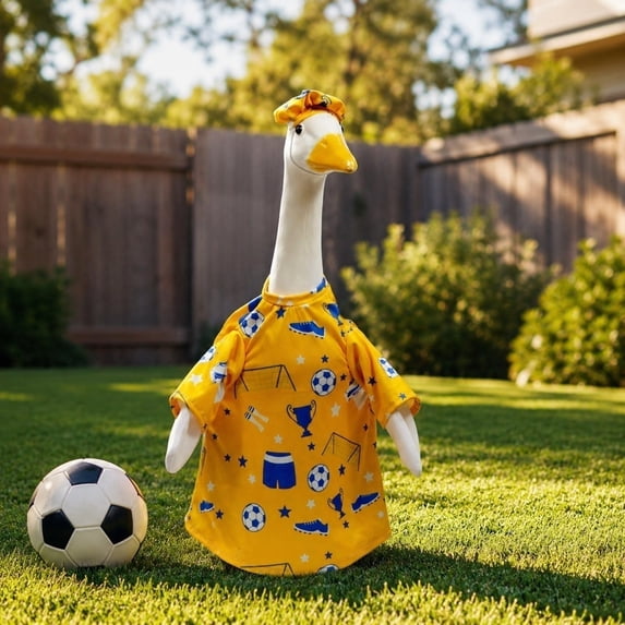 Nkmbld Goose Decor for Outdoor, Porch Goose Clothes for 23 inch Cement Plastic Lawn Garden Yard Porch Goose Statues Decor, Machine Washable