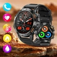 thumbnail image 1 of Nkmbld HD Rugged Smart Sports Watch Bracelet Advanced Bluetooth Calling and Extra Long Battery Life Customised Dials with Multiple Patterns, Black, 1 of 9