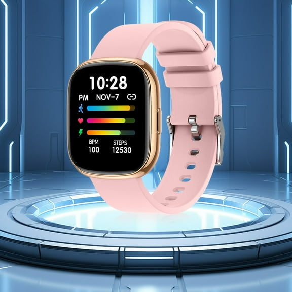 Nkmbld HD Rugged Smart Watch 13.3inch High-Definition Screen with Multiple Sports Reminder Functions Control IPX8 Waterproofs Smartwatch, Pink