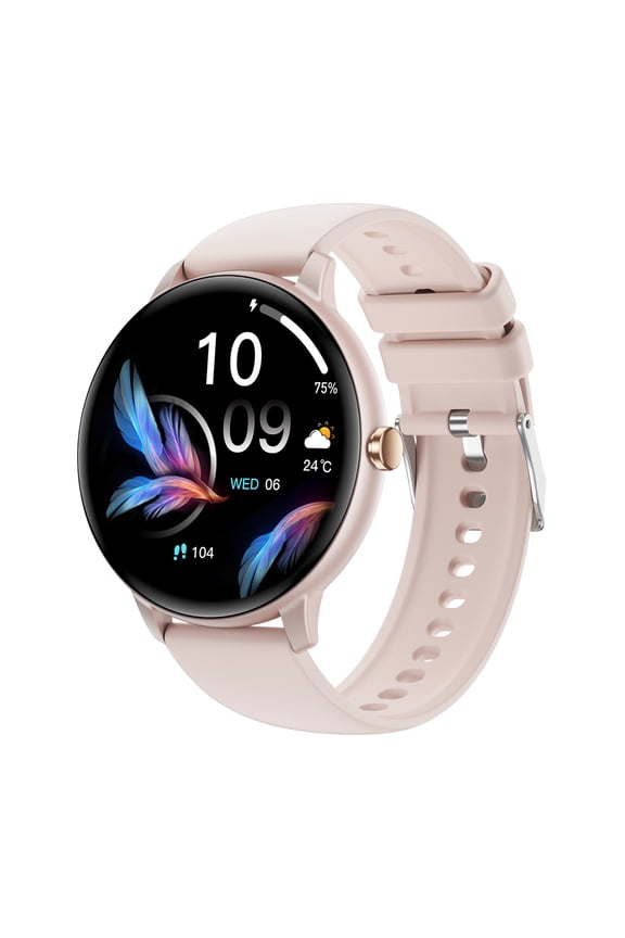 HD Rugged Smart Watch Full Screen Control Outdoor Sports and Fitness Bluetooth Call Intelligent Reminder Magnetic Charging Smartwatch, Pink