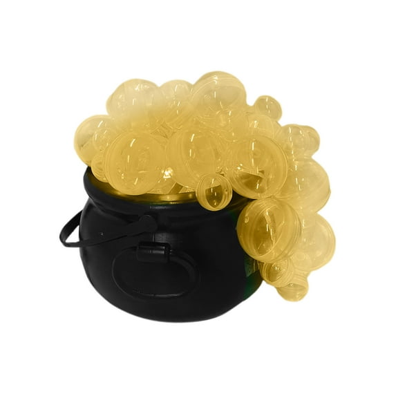 Nkmbld Halloween Decorations Witch Cauldron, DIY Bubbling Witch Jar Set with Twinkling Lights - Perfect for Hocus Pocus Halloween Party Decorations, Yellow