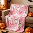 thumbnail image 1 of Nkmbld Halloween Flannel Throw Blanket 40"x60", Fuzzy Fluffy Soft Decorative Blanket for Chair Sofa Bed Camping, Fall Harvest Gifts for Women, 1 of 8