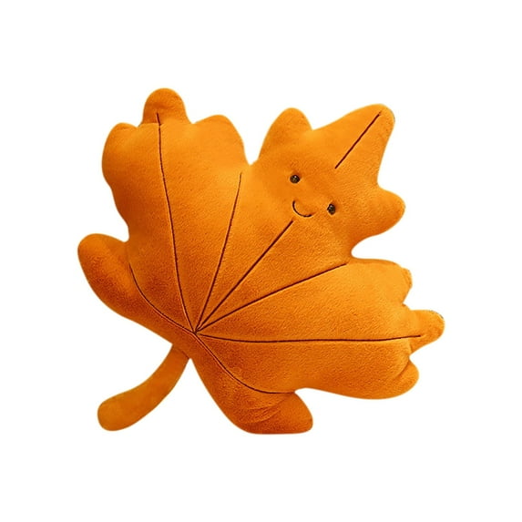 Nkmbld Halloween Throw Pillows Simulated Maple Leaf Pillow Toy Home Sofa Pillow Cushion Ginkgo Leaf Doll for Sofa, Couch, Bed and Car