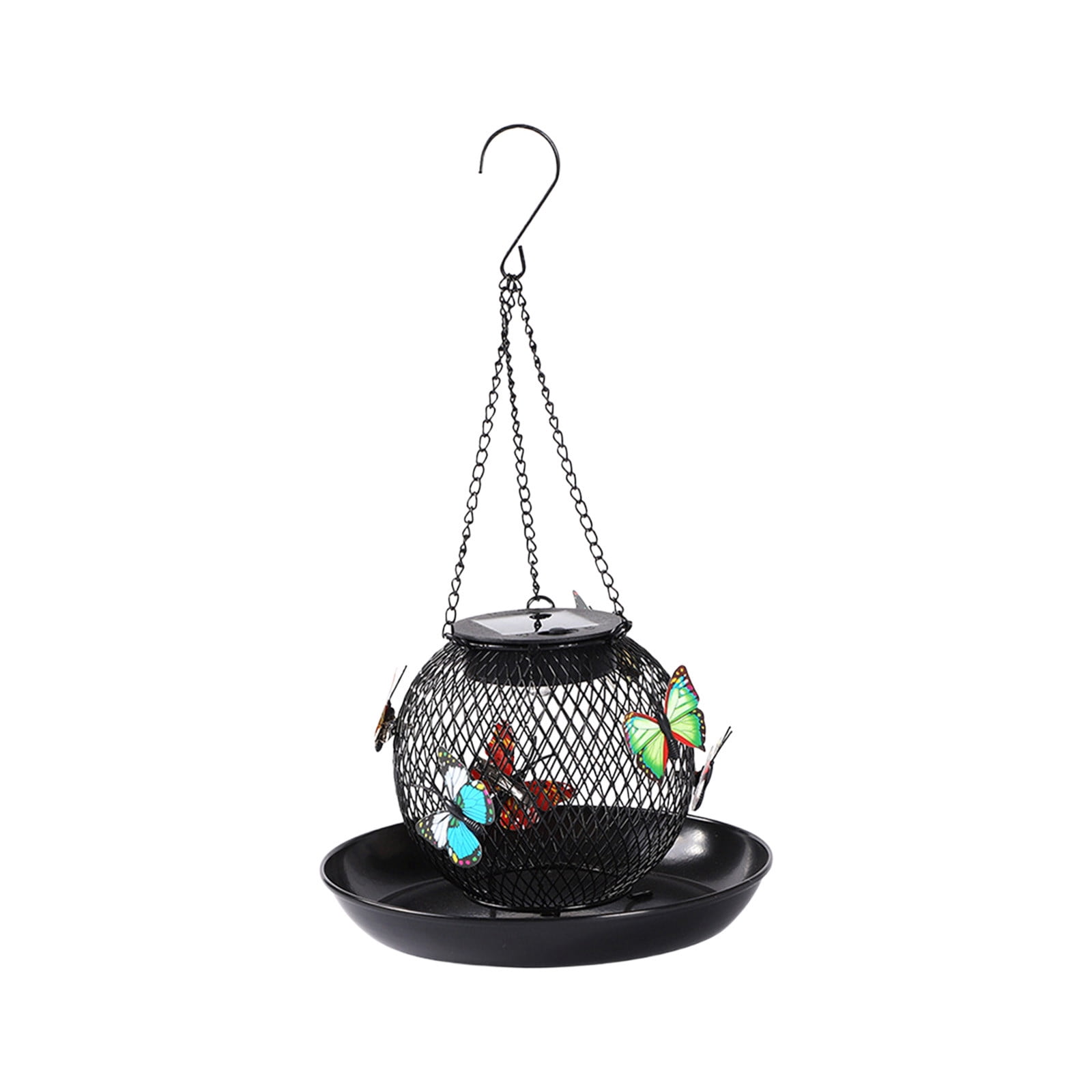 Nkmbld Hanging Bird Feeders and Bird Baths for Outdoors, Solar Powered Garden Hanging Hummingbirds Feeder for Outside Patio Lawn Yard Decoration