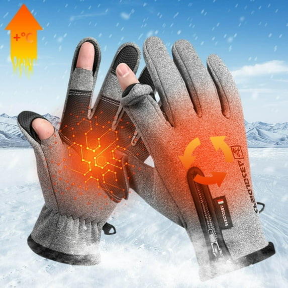 Nkmbld Heated Gloves for Men Women, Winter Warm Gloves Touchscreen Cold Weather Driving Gloves Windproof Slip Sports Gloves for Cycling Running Skiing Hiking Climbing, Gray