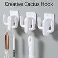 thumbnail image 1 of Nkmbld Heavy Duty Adhesive Hooks, Behind The Door Cactus Originality Cute Wall Storage Key Without Punching Hook, Works on Ceramic, Marble, Glass, Metal, 1 of 9
