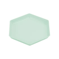 Nkmbld Hexagonal Dessert Plates Unbreakable Dinner Plates Dishwasher Microwave Safe Reusable Lightweight Salad Plate for Fruits, Snack, Pasta, Cake, Dessert, Green