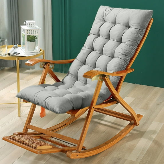 Nkmbld High Back Rocking Chair Cushion, Soft Thickened Seat Pad Backrest for Dorm, Desk, Rocking Chairs, High Density Foam Comfortable Chair Pad, Gray