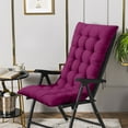 thumbnail image 1 of Nkmbld High Back Rocking Chair Cushion, Soft Thickened Seat Pad Backrest for Dorm, Desk, Rocking Chairs, High Density Foam Comfortable Chair Pad, Purple, 1 of 8