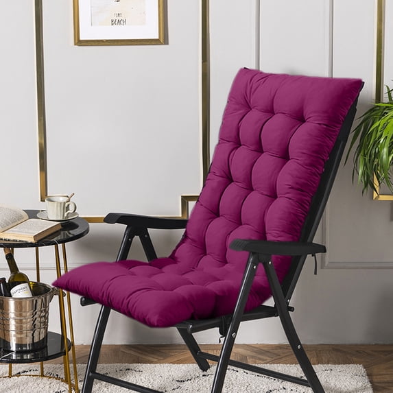 Nkmbld High Back Rocking Chair Cushion, Soft Thickened Seat Pad Backrest for Dorm, Desk, Rocking Chairs, High Density Foam Comfortable Chair Pad, Purple