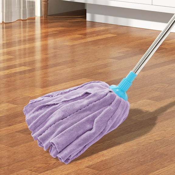 Nkmbld Highly Absorbent Fleece Mop Wet and Dry Use Microfiber Mop for Household Floor Cleaning Supplies Ideal for Kitchen, Car, Bathroom & Home Cleaning, Purple