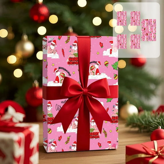 Nkmbld Holiday Gift Wrapping Paper Vintage Kraft Paper Gift Wrap Holiday Packaging Paper for Art Crafts Xmas Birthday Valentines Party Supplies