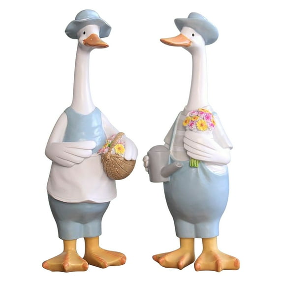 Nkmbld Holiday Porch Goose Outfits Lovely Statue Decoration Garden Statue Decoration Suitable for Outdoor Indoor Courtyard Patioporch Decorations