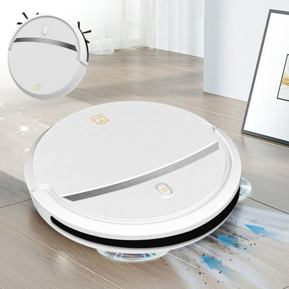 Nkmbld Household Self-Charging Robotic Vacuum Sweeping Robot Intelligent Cleaning Machine Fully Automatic Mopping Machine Room Vacuum Cleaner, White