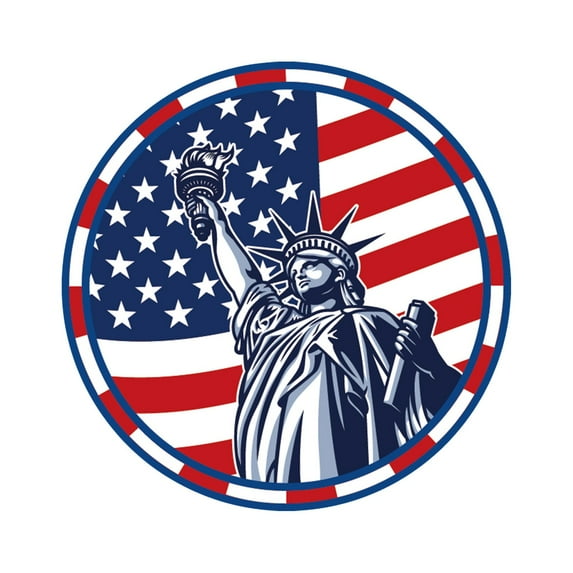 Nkmbld Independence Day Disposable Tableware Picnic Plates Cup Napkin Party Supplies Patriotic Party Decor Outdoor Picnic Special Offers, Multicolor