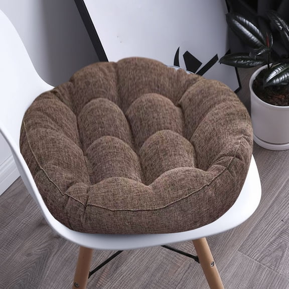 Nkmbld Indoor Chair Cushions for Dining Chairs, Solid Color Chair Pads Thickened Soft Corduroy Filled Seat Cushion for Couch, Sofa and Patio Furniture, Brown