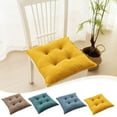 thumbnail image 1 of Nkmbld Indoor Chair Cushions for Dining Chairs, High Density Foam Comfortable Chair Pad for Kitchen, Slip Resistant Indoor Seat Cushion, Yellow, 1 of 8