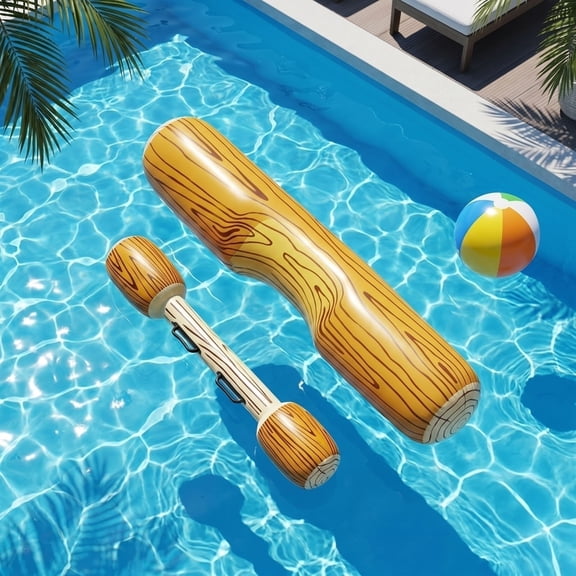 Nkmbld Inflatable Pool Floats Aerated Battle Logs Summer Inflatable Raft Funny Lake Games Floats for Swimming Pool Party Beach Water Swimming Sports