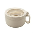 thumbnail image 1 of Nkmbld Instant Noodle Bowl Microwave Soup Mugs with Lids and Handles, College Dorm Room Essentials for Girls and Boys Apartment Essentials, Beige, 1 of 7