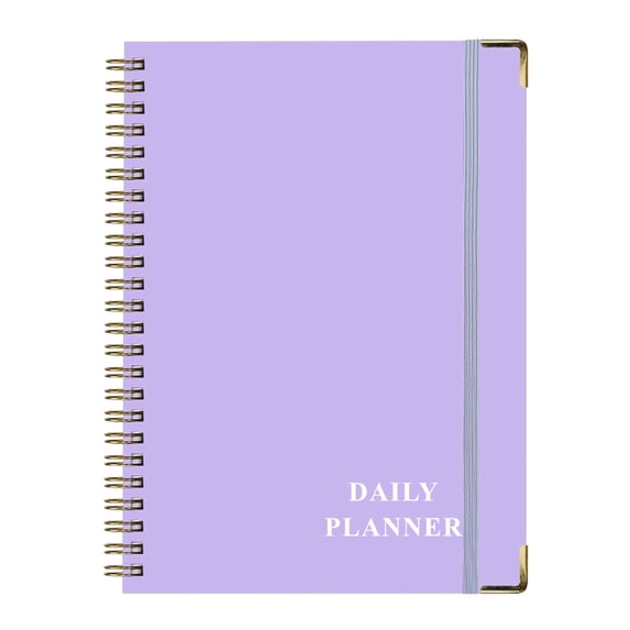 Nkmbld Journal Notebooks New English Notebook A5 Coil Plan Work Record Check in Management Schedule, Suitable for Work, Travel and Notes, Purple