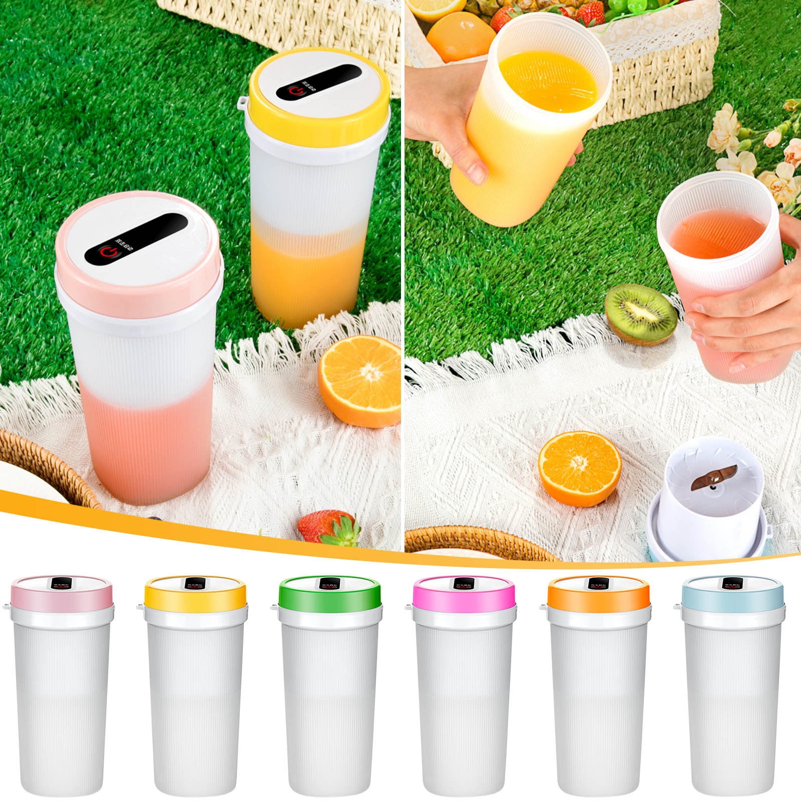 Nkmbld Juicer Machines Vegetable and Fruit Portable Blenders, Juicer Cup USB Rechargeable for Home, Travel, Portable Electric Citrus Juicer