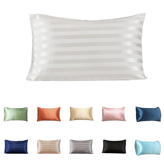 Nkmbld King Size Satin Pillow Cases, Cooling Pillow Case Covers with Envelope Closure, Ultra Soft Hotel Quality Pillowcase Covers, Machine Washable