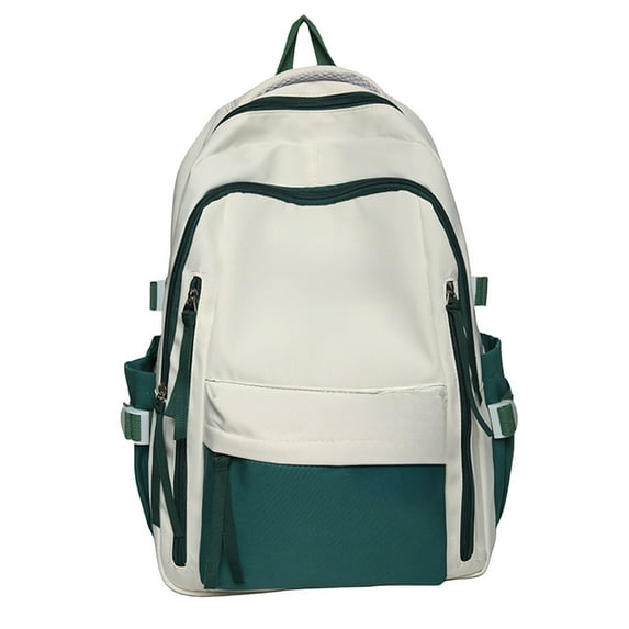 Nkmbld Laptop Backpack Canvas Breathable Schoolbag College High Large Capacity Backpack Shoulder Bag Air Cushion Backpack Strap Schoolbag, Green