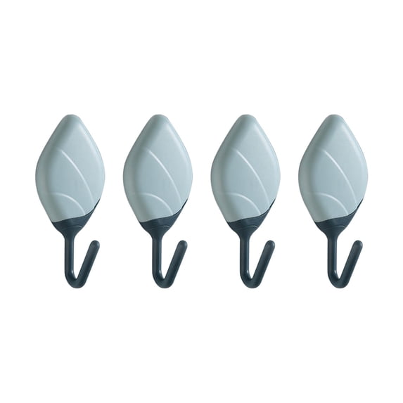 Nkmbld Large Adhesive Hooks for Hanging Heavy Duty, Leaf Non-Marking Hooks No-Hole Kitchen Bathroom Wall Towel Hooks, Works on Ceramic, Marble, Glass, Metal
