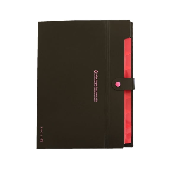 Nkmbld Large Capacity Accordion File Folder, Expanding File Folder with Multi-Pockets Paper Folder for Letter A4 Files Business Teacher Office, Black